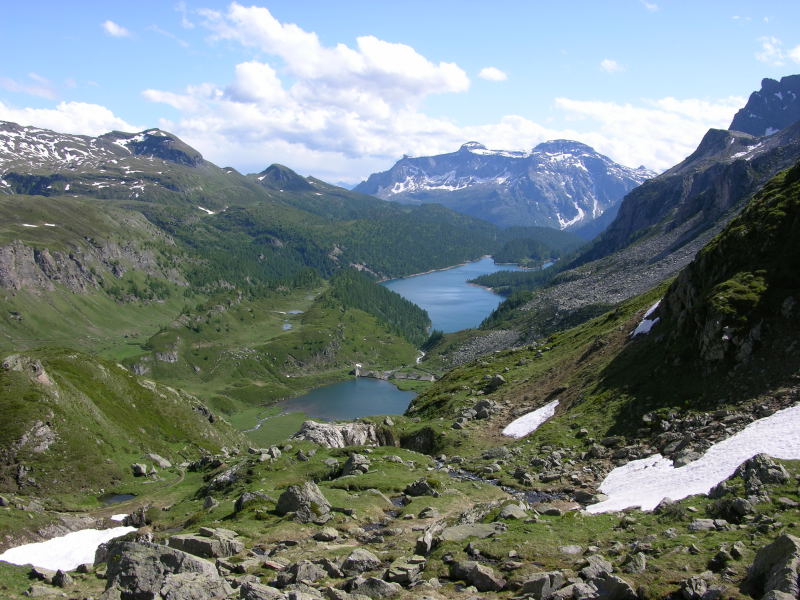 Lago di Devero
Lago di Devero vom Albrun-Pass gesehen. Der Lago di Devero gehört zum Naturschutzgebiet Piemont.
