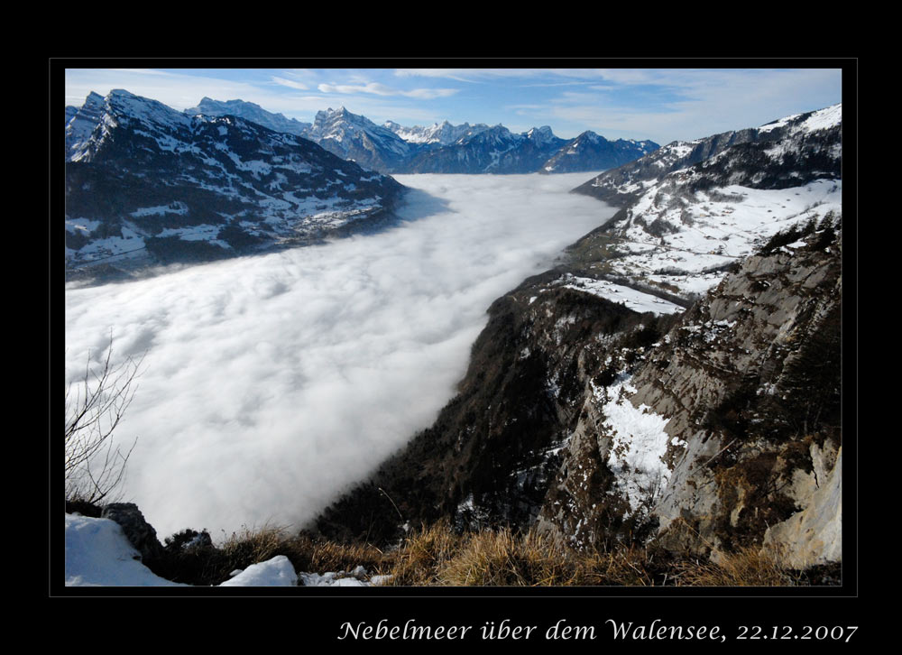 Nebelmeer über dem Walensee
Schlüsselwörter: Nebelmeer, Walensee, Nebel, Schweiz