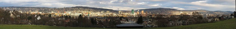 Panorama Zürich Limmattal von Albisrieden aus
